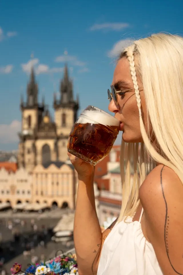 Na Terase se občerstvíte Pivo a výhled